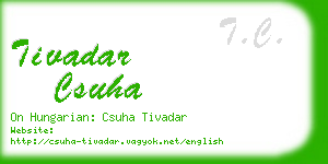 tivadar csuha business card